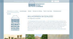 Desktop Screenshot of museum-schloss-schoenebeck.de